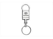 AUTO GOLD KCVTOY Toyota Satin Chrome Valet Key Chain