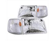 ANZO 111119 Ford Ranger Crystal Headlights Clear With Corner
