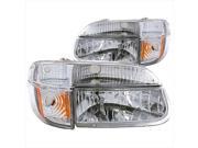 ANZO 111040 Ford Explorer Mountaineer Crystal Headlights Chrome