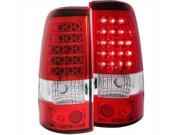 ANZO 311007 LED Tail Lights Red Clear