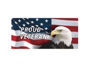 ClearVue Graphics Window Graphic 30x65 US Flag with Eagle Proud Veteran PAT 011 30 65