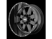 Wheel Pros 221268344N Mo962 Gloss Black With Milled Accents 20 x 12 In.