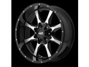 Wheel Pros 021035324N Mo970 Moto Metal Wheel 5 x 5.0 5.5 Gloss Black With Milled Accents