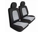 Pilot Automotive SC 436E Super Sport Synthetic Leather Seat Cover Black Gray 2 Piece Set