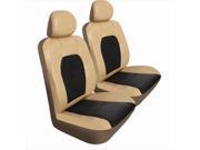 Pilot Automotive SC 436T Super Sport Synthetic Leather Seat Cover Tan Brown 2 Piece Set
