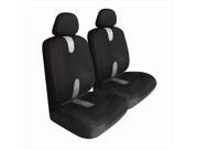 Pilot Automotive SC 438E Pro Comp Mesh Seat Cover Black Gray 2 Piece Set