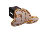 Defenderworx 25096 Fireman s Hat Yellow Cutout Hat 2 in. Billet Hitch Cover