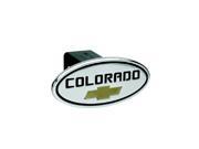 DefenderWorx 37073 Chevy Colorado Black w Gold Bowtie Oval 2 Inch Billet Hitch Cover