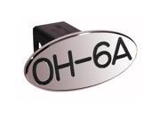 DefenderWorx 24060 OH 6A Black Oval 2 Inch Billet Hitch Cover