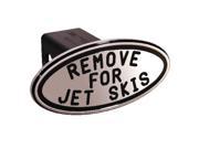 DefenderWorx 25223 Remove for Jet Skiis Black Oval 2 Inch Billet Hitch Cover