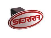 DefenderWorx 33012 GMC Sierra Red Oval 2 Inch Billet Hitch Cover