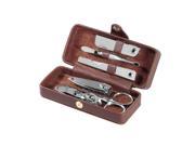 Royce Leather 668 RED 5 Framed Manicure Set Red