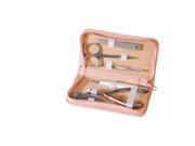 Royce Leather 551 CP 6 Travel Grooming Kit Carnation Pink