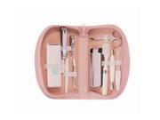 Royce Leather 560 CP 6 Ladies Travel Kit With Razor Carnation Pink