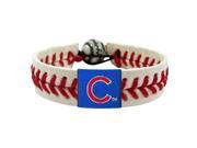 GameWear CB MLB CHC Chicago Cubs Classic Baseball Bracelet in White and Red
