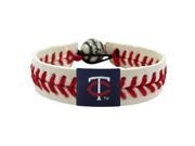 GameWear CB MLB MIT Minnesota Twins Classic Baseball Bracelet in White and Red