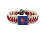 GameWear CB MLB NEM New York Mets Classic Baseball Bracelet in White and Red