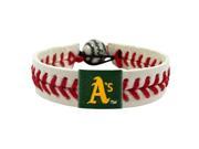 GameWear CB MLB OAA Oakland Athletics Classic Baseball Bracelet in White and Red