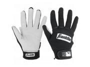 Franklin Sports 10084F4 MLB Youth Cold Weather Batting Glove Pearl Black Large