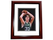 Real Deal Memorabilia LarryBird8x10 1MF Larry Bird Autographed Boston Celtics 8x10 Photo MAHOGANY CUSTOM FRAME