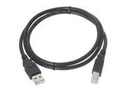 Ziotek USB 2.0 Cable A Male To B Male Blk 3ft
