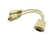 CableWholesale 30D1 27208 DB9 Serial Y adapter DB9 Male to Dual DB9 Female 8 inch