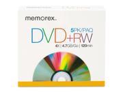 Memorex 32025514 DVDplusRW Discs 4.7GB 5 Pack