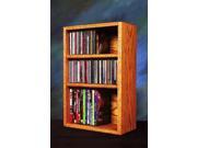 Wood Shed 312 1 W Solid Oak desktop or shelf for CDs and DVDs VHS Tapes