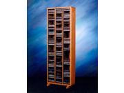 Wood Shed 309 4 Solid Oak Tower for CDs Individual Locking Slots