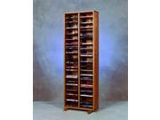 Wood Shed 210 4 DVD Solid Oak Tower for DVDs Individual Locking Slots