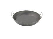 World Cuisine A4171736 Black Steel Paella Pan 14.125 inches