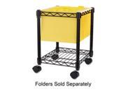Lorell LLR62950 Compact Mobile Cart 15 .50in.x14in.x19 .50in. Black