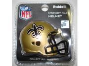 Creative Sports RPR SAINTS New Orleans Saints Riddell Revolution Pocket Pro Football Helmet