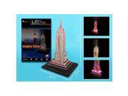 3D Puzzles CFL503H Empire State with Base and Lights 38 Pieces