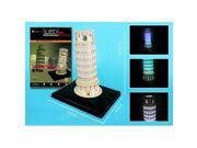 3D Puzzles CFL502H Leaning Tower of Pisa With Base and Lights 15 Pieces