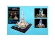 3D Puzzles CFL505H Statue of Liberty 3D Puzzle with Base and Lights 37 Pieces