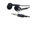 MobileSpec MS 80 In Ear Earbud Headphone with Chrome Accent Black