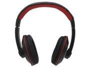 MobileSpec MS50BKR Chords Series Stereo Headphones with In Line Microphone Black Red