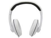 MobileSpec MS50WBK Chords Series Stereo Headphones with In Line Microphone White Black