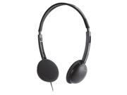 Compucessory CCS15151 Deluxe Lightweight Stereo Headphones 71 in. Cord Black