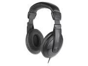 Compucessory CCS15155 Stereo Headphones with Volume Control 71 in. Cord Black
