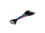 Comprehensive VGA15JLP 5BJ 6INHR 6 in. HR Pro Series Low Profile VGA HD 15 jack to BNC Cable