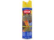 Krylon Division 7317 15 Oz APWA Utility Yellow Water Based Contractor Marking Sp Pack of 6