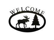 Village Wrought Iron WEL 22 L Large Moose and Pine Welcome