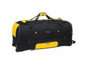 Travelers Club Luggage 57036 700 Adventurer Duffel Collection 36 2 Section Drop Bottom Rolling Duffel in Yellow and Black