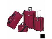 Travelers Club Luggage EVA 12704 001 Euro Value II Collection Deluxe 4 Piece Travel Set in Black