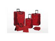Travelers Club EVA 82006 600 Sky View II 6 Piece Expandable Luggage Set Red