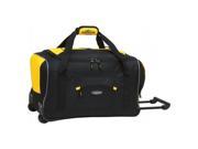 Travelers Club Luggage 57022 700 Adventurer Duffel Collection 22 Rolling Duffel in Yellow and Black