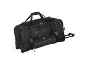 Travelers Club Luggage 57030 001 Adventurer Duffel Collection 30 2 Section Drop Bottom Rolling Duffel in Black