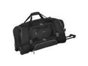 Travelers Club Luggage 57036 001 Adventurer Duffel Collection 36 2 Section Drop Bottom Rolling Duffel in Black